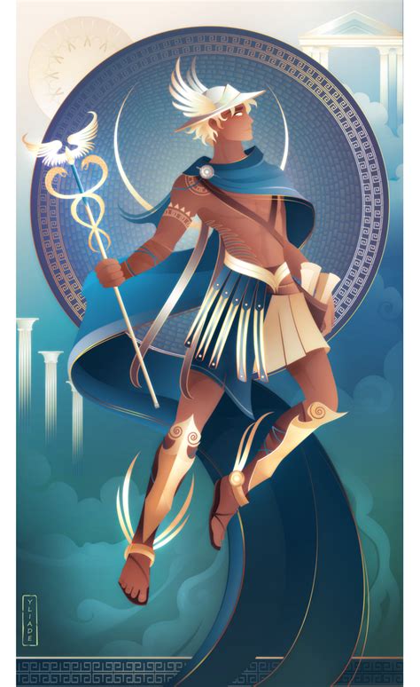 Hermes ~ Greek Mythology by Yliade on DeviantArt Greek Goddess Art, Greek Art, Moon Goddess ...