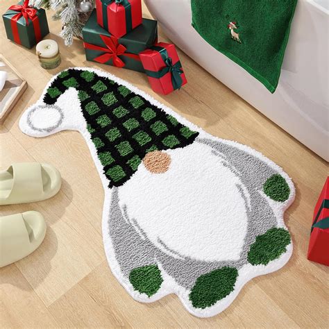 Amazon Truedays Cute Gnomes Christmas Bathroom Rugs Soft Water