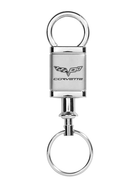 Chevrolet Corvette C6 Silver Metal Valet Key Chain - Walmart.com