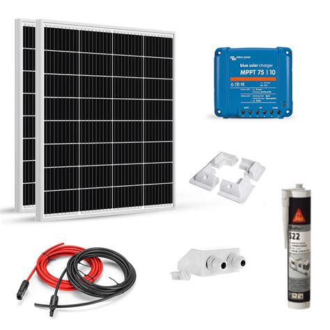 Kit Solaire 180W 2 X 90W 12V Camping Car Caravane Bateau MPPT Victron