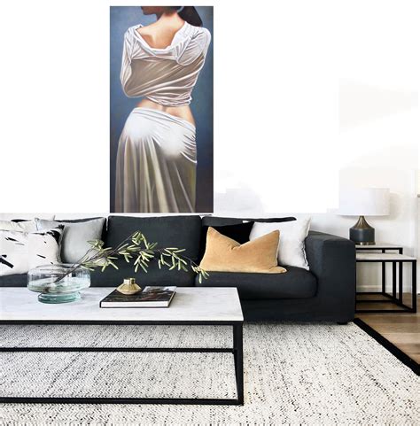 Lady Woman Old Vintage Nude Model Art Print Framed Canvas Etsy