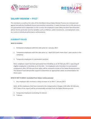 Fillable Online SALARY REVIEW FY17 Fax Email Print PdfFiller