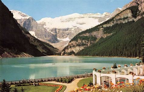 Postcard Lake Louise Mount Lefroy Victoria Glacier Banff National Park