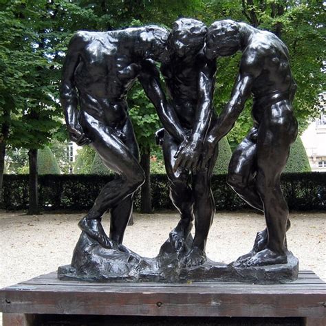 Rodin Gates Of Hell Bronze Sculpture The Three Shades For Sale