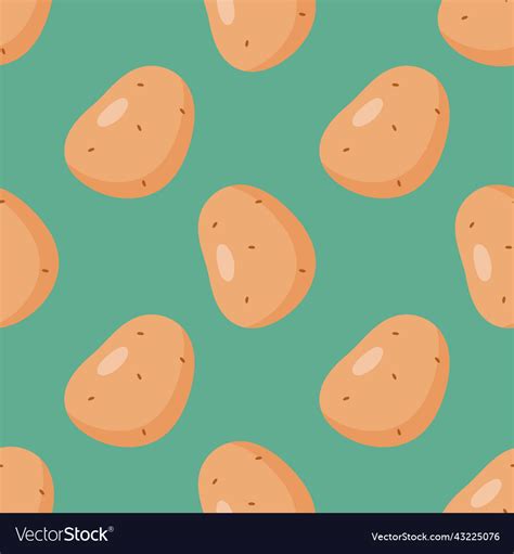 Seamless Pattern With Potato Royalty Free Vector Image