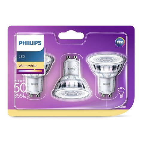 Pack X Ampoule Led Philips Gu W V K Lumimania