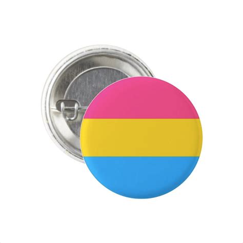 Pansexual Pan Pride Flag Pin Round Circle Button 1 Pin Etsy