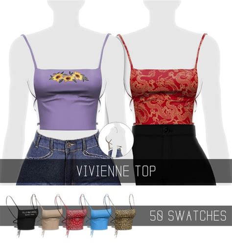 Vivienne Top Simpliciaty Sims Mods Clothes Clothes For Women