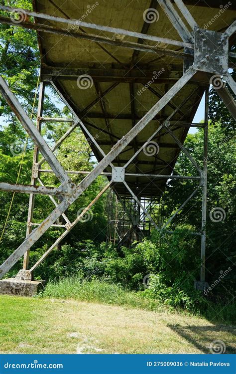 Historic Cable Car Deflection Station From Near An Open Limestone