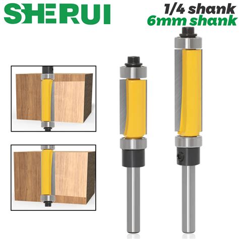 1Pc 6mm 1 4 Shank Template Trim Router Bit With 2 Long Routing Cutters