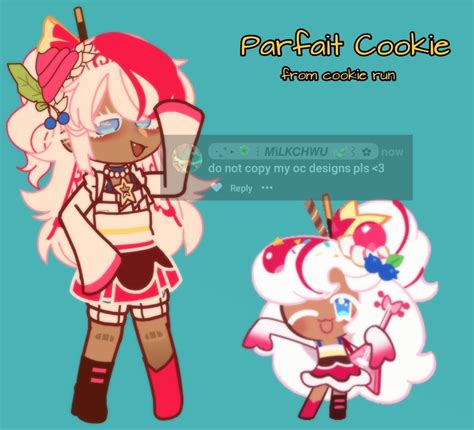 ﾟ 𝆬 Parfait Cookie Cookie Run Cookie Parfait Club Design