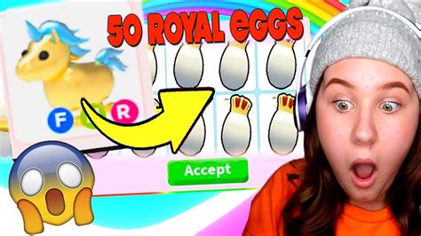 Opening 50 ROYAL EGGS To See How Many LEGENDARY PETS We Get In Adopt Me