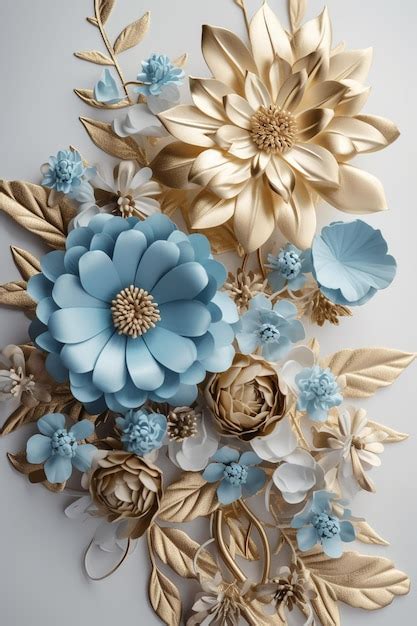 Premium AI Image A Paper Art Piece That Has Flowers On It