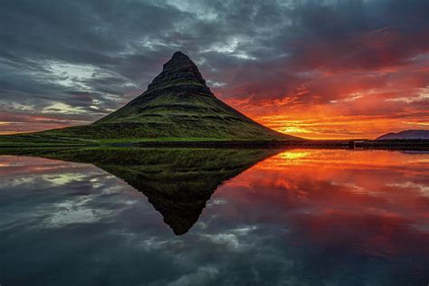 Sunrise at Mt. Kirkjufell Iceland Photograph by Nicholas Palmieri