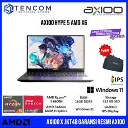 Promo LAPTOP AXIOO HYPE 5 AMD X6 Ryzen 5 6600H 16GB 512GB Windows 11