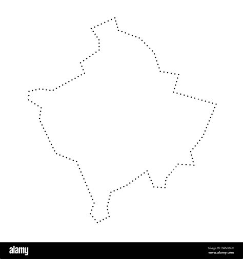 Kosovo Vector Outline Map Black And White Stock Photos And Images Alamy