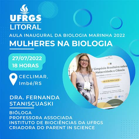 Curso De Biologia Marinha Promove Aula Inaugural Sobre Mulheres Na