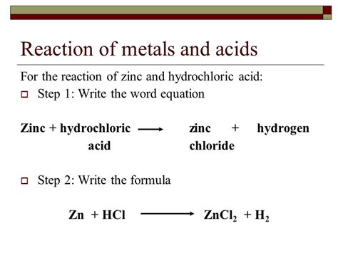 Zinc And Hydrochloric Acid Slidesharetrick