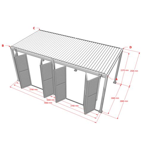 DreamGarden Pergola Lamellenwand Genua 6 m Faltwand Weiß Sichtschutz