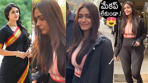 Mrunal Thakur Without Makeup Spotted At Mumbai Mrunal Thakur Latest