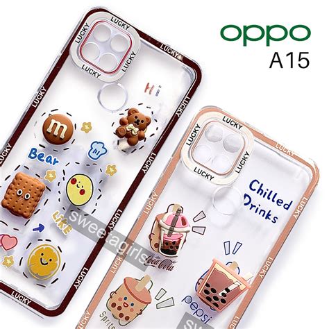 Jual Softcase Transparan Dengan Boneka Timbul 3D Untuk Oppo A15 Oppo