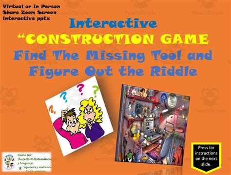 Free Construction Interactive Games to Practice Vocabulary by Teach Simple