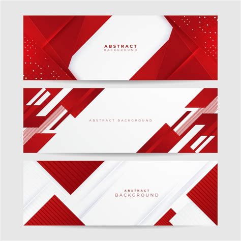 Premium Vector Modern Red And White Abstract Banner Background