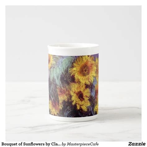 Taza De Café Gigante Bouquet de girasoles de Claude Monet arte vintage