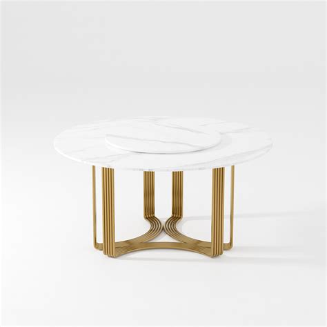 Sintered Stone Round Dining Table With Three Legs