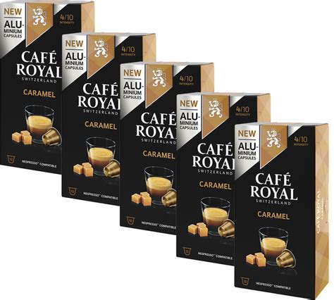 50 Capsules Café Aromatisées Caramel Compatibles Nespresso® Café Royal