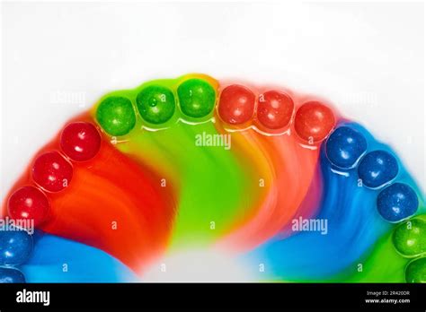 Skittles Rainbow Dome Top Half Horizontal Stock Photo Alamy