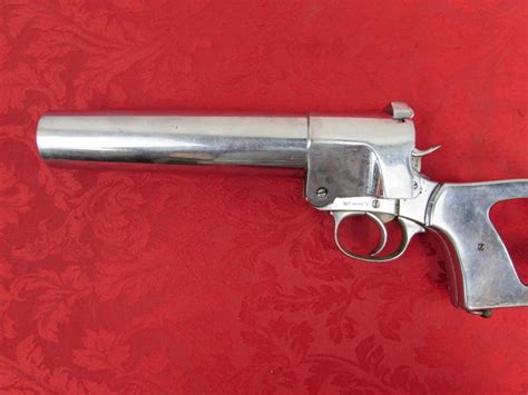 1111 Rare English Ww1 Webley And Scott No1 Mk1 Stocked Flare Gun