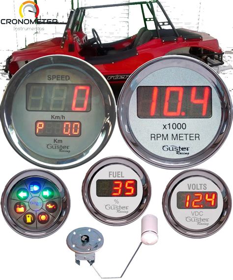 Painel Digital Para Buggy E Fusca Guster Cronometer Instrumentos De