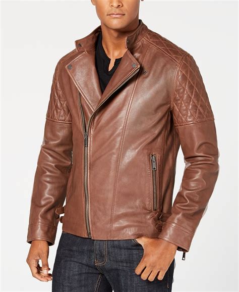 Inc International Concepts I N C Mens Asymmetrical Full Zip Leather