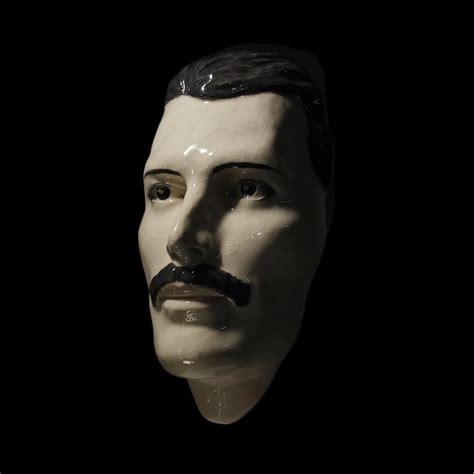 Freddie Mercury Painted Ceramic Face Mask | BowieGallery