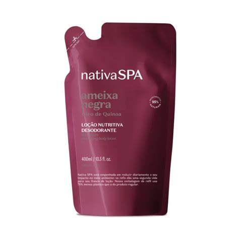 Refil Ameixa Negra Loção Desodorante Hidratante Corporal Nativa Spa