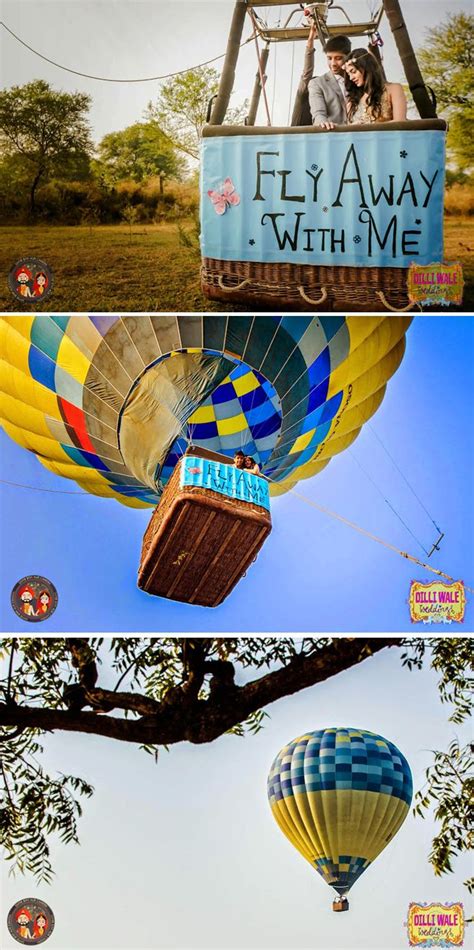 Hot Air Balloon Pre Wedding PhotoShoot A One Of Its Kind Weddingplz Blog