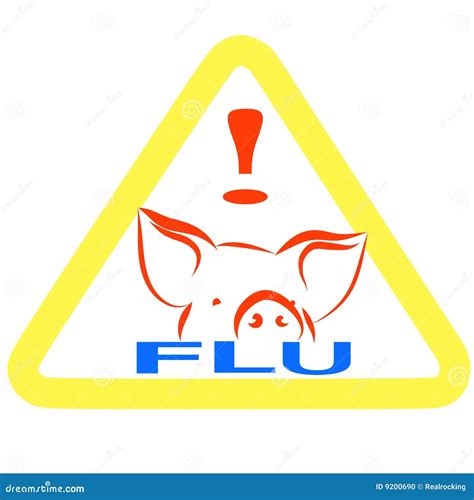 Warning Swine Flu Sign Stock Illustration Illustration Of Blue 9200690