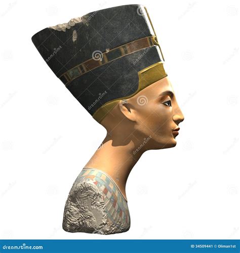 Nefertiti Bust Side View 3d Illustration Stock Image Image 34509441