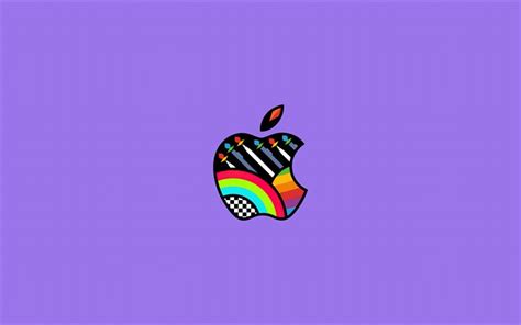 Scarica Logo Apple Abstarct K Minimalismo Creativo Sfondi Viola