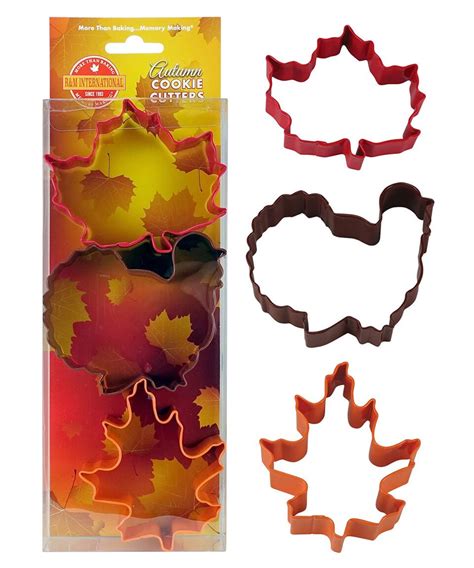 AUTUMN Cookie Cutters Maple Leaf Turkey Oak Leaf 3 Piece Etsy