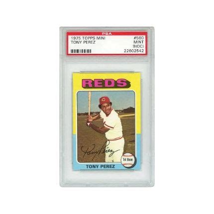 Tony Perez Cincinnati Reds 1975 Topps Mini 560 Card PSA 9 Etsy In