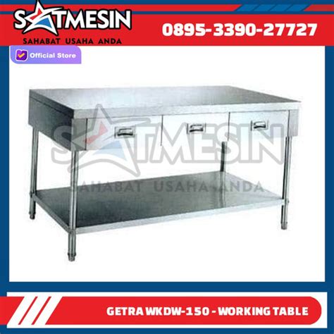 Promo Wkdw 150 Pabrikasi Stainless Steel Working Table Meja Kerja