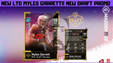 Madden New Ltd Myles Garrett What To Do In The Draft Promo