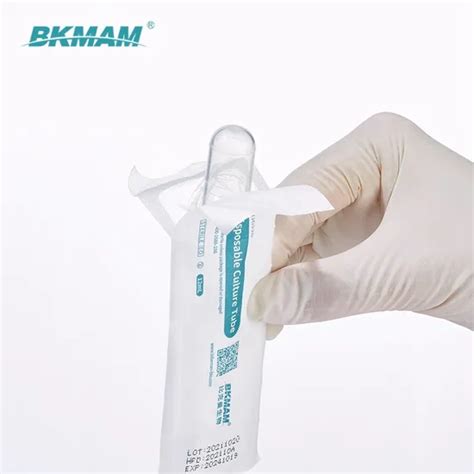 Capped Test Tube Clear Sterile Plastic Cell Culture Tube 12ml Lab