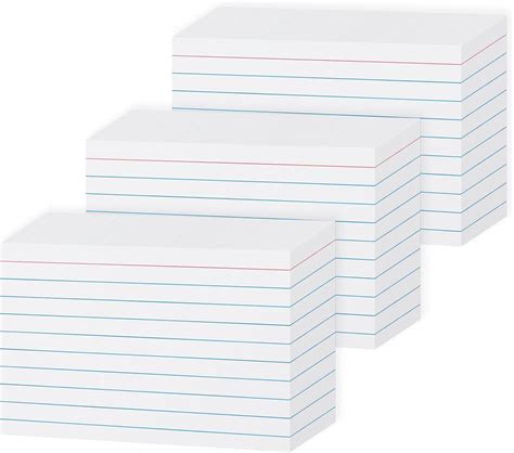 Amazon.com : 300 Pack Lined Note Cards 3x5 - Goefun 90LB White Index ...