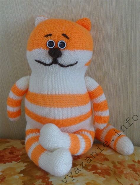 Игрушка кот. Вязание спицами. Подробно. - Все о вязании | Игрушки ...
