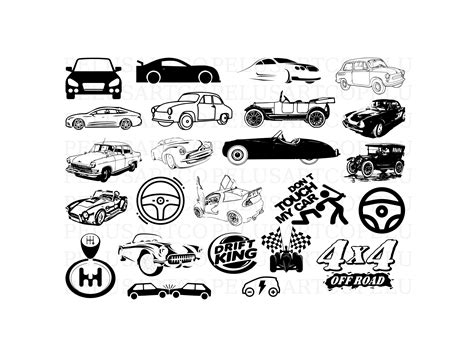 Car Bundle Svg Car Silhouette Svg Race Car Svg Sports Car Svg Muscle Car Svg American Car