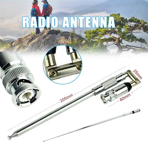 Telescopic Antenna 76 108MHz BNC Connector Durable Grandado