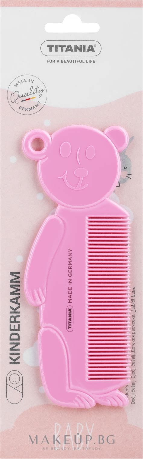Titania - Детски гребен за коса "Bear", светлорозов | Makeup.bg